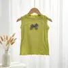 Chal de Verano para Niñas 2026 Estilo Nuevo Lazo Infantil Dulce Simple Sin Mangas Top Verano Estilo Delgado