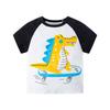 Versión coreana de ropa infantil, venta al por mayor, verano nuevo, camiseta de manga corta con dibujos animados para niños, ropa para niños, abrigo para bebé, suministro transfronterizo