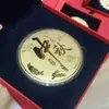 Adorno de Moneda de Oro Grande Chapado en Oro, Pegatina de Moneda de Oro Grande para Teléfonos Móviles, Barra de Oro Coleccionable de Inversión, Regalo Popular para Eventos Corporativos