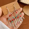 Brincos Boêmios com Franjas, Brincos Longos de Pena Estilo Étnico, Novo Estilo Popular, Brincos de Grife da Moda da Internet