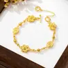 Pulseira Retro de Ouro Sandalwood Vietnamita para Mulheres, Estilo Étnico, Estilo Antigo, Pulseira Ruyi, Ouro de Imitação, Suprimento de Joias Duradouro
