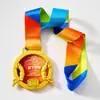 Medalla Metálica de Arena Líquida de Nuevo Estilo para Conmemoración del Día de Deportes Escolares de Otoño, Placa para Competición de Esquí, Premio de Honor para Eventos de Caminata