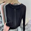 Sudadera Cardigan Fina Suave de Manga Larga para Mujer 2026 Nuevo Estilo de Verano Versátil Camiseta Ropa con Protección Solar Camisa de Aire Acondicionado Top