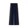Conjunto Casual de Traje con Bloques de Color Estilo Europeo para Mujer Chaqueta Corta de Cuello Alto y Mangas Raglán con Cordón Pantalones Largos de Pierna Recta Conjunto de Dos Piezas