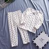 Traje de Casa de Nueve Puntos de Modal para Niños Ropa de Otoño para Niñas Ropa de Otoño para Bebés Pijamas de Manga Larga de Primavera y Otoño para Niñas