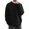 Novo suéter masculino de gola redonda, outono e inverno 2024, da moda, solto, casual, de malha, quente, de algodão