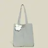 Bolsa de Compras Feminina Nova Estilo Japonês Casual Ultra Leve Grande Capacidade Tote de Ombro em Nylon