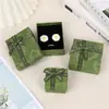 Cajas de Joyería en Stock, Cajas para Joyería de Aretes Gucci Verdes, Cajas para Anillos y Collares al por Mayor, Cajas de Empaque para Joyería de Tapa y Base, Cajas de Regalo
