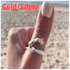 Deseo nuevo temperamento fresco pequeño combina con todo diseño abierto anillo abrazo joyería simple anillo de pareja