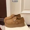 Versão em couro do sapato Birkenstock ultra macio, de sola grossa e cobertura total para mulheres, novo modelo 2026, mocassins preguiçosos de calçar sem cadarço
