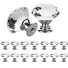 Venta al por mayor de fábrica 30 mm color diamante cristal manija para puerta de armario cajón manija hardware de gabinete mueble