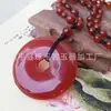 Colgante de Paz de Ágata Roja Calcedonia Tipo Hielo Joyería de Jade Natural 50 Colgantes de Paz Grandes Accesorios Colgantes para Coche