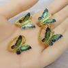 Nuevo anillo de mariposa con personalidad creativa, material de cobre, moda europea y americana, color esmalte, insecto, anillo de personalidad de moda femenina.