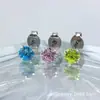 Astmf-13 Aleación de Titanio Cierre de Mariposa Circonita Redonda Pendiente de Rosca Interna G23 Titanio Pendiente para Labio Pendiente de Oreja Joyería para Piercing