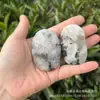 Pedra Crua de Cristal Natural Polida e Peça de Cabo de Ametista Brilhante Pedra Oval para Descompressão da Palma da Mão Pedra de Energia para Mão Pedra de Massagem para Yoga