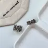 Anillo de plata de ley S925 vintage desgastado de alta resistencia con diseño de flor de cruz empalmada para mujer, diseño abierto ajustable, joyería de nicho de alta gama