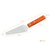 Fabricante en stock pala triangular de acero inoxidable con mango de madera para pizza pastel de queso transferencia de horneado de pizza