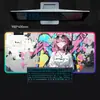 Fábrica Fonte Colorido RGB Graffiti Parede Fundo Menina-Temático Luminoso Mouse Pad Grande Teclado Pad Antiderrapante Mesa Mat