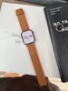 Padrão Lichia Cauda Quadrada Fivela Única Pulseira de Couro Adequado para Apple Watch iWatch 11ª Geração 10/9876Ultra/Se
