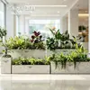 Suministro Directo de Fábrica Maceta Geométrica de Terrazo Gris Claro Personalizada Maceta para Floristería B&B Maceta para Floristería de Celebridades de Internet Maceta para Zona de Registro de Celebridades de Internet