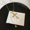 Collar con Colgante de Cruz Coreana Lujo Ligero Temperamento de Gama Alta Cadena para Clavícula Moda de Nicho Personalidad Joyería al por Mayor para Mujeres