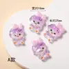 Transparente Dibujos Animados Animal Gato DIY Pegamento Cremoso Accesorios para Fundas de Teléfono Materiales Accesorios para el Cabello Hechos a Mano Accesorios de Resina Luminosos