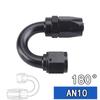 Tubo de aceite de goma AN10 0 grados, 45 grados junta de tubería de aceite fría para coche modificado trenzado de nailon resistente a altas temperaturas