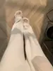 Pantalones de punto blancos para mujer, de cintura alta, adelgazantes, pierna recta, con caída, a rayas, pierna ancha, nuevos pantalones de lana 2021 para otoño e invierno
