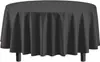 Color Sólido Blanco Negro Redondo Tela Restaurante Conferencia Evento Fiesta Desechable Mantel Redondo Cuadros Personalizable Mesa de Comedor