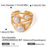 Anillo abierto de acero inoxidable con piedra natural y joyería transfronteriza Wanxing, anillo de alta calidad, joyería de acero de titanio, anillos europeos y americanos.