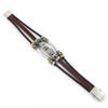 Pulsera Punk de Cuerda de Cuero para Hombre Marca de Moda Distintivos Accesorios para Hombre Vintage Panlong con Cuentas Multicapa Pulsera de Cuero Vacuno