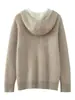 Cardigan de Lã com Capuz 2026 Suéter Unissex para Roupa Externa Primavera e Outono Tamanho Grande Moletom com Zíper Jaqueta de Tricô Transfronteiriço