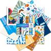 12 folhas de papel azul para material de handbook do Dia dos Pais por pacote Notas da Amazon transfronteiriças não adesivas material de handbook ins