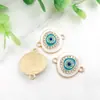 Ojo del Diablo Transfronterizo Ojo del Corazón de la Palma Pulsera DIY Collar Llavero Accesorios de Joyería Aleación Colgante Pequeño