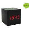Relógio de Mesa LED Relógio de Madeira Relógio Digital Mini Quadrado Pequeno Despertador Relógio Digital Termômetro Relógio de Cabeceira Criativo