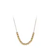 Collar de Cuentas Doradas para Mujer Diseño de Alta Gama Nicho No se Desvanece 2025 Nueva Cadena para Clavícula Accesorios Estilo Ins