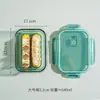Fiambrera de Vidrio para Calentar en Microondas, Fiambrera Portátil para Oficinistas, Recipiente Bento de Grado Alimenticio