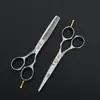 Conjunto Profissional de Tesouras para Cabeleireiro 6 polegadas Tesoura Reta e Tesoura de Desbaste para Salões de Barbeiro, Direto da Fábrica Transfronteiriço