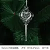 Pingente de Decoração de Natal Transfronteiriço, Pingente de Natal de Cristal de Alta Transparência com Alce e Estrela de Cinco Pontas, Decoração Criativa para Árvore de Natal