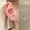 Pendientes de acero de titanio 316L en la colección café dorado claro, ear cuffs minimalistas de circonita, pendientes de alta gama personalizados con forma de corazón para mujer, lujo ligero