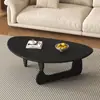 Mesa de centro de madera maciza para sala de estar, uso doméstico, lujo ligero, mesa de té triangular simple y moderna, popular para apartamentos pequeños, balcón y sala de estar