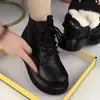 2026 Invierno Nuevas Botas de Nieve para Mujer con Superficie Suave, Suela Gruesa, Acolchado de Terciopelo Grueso, Calientes, con Cordones, Botines Cortos, Botas Martin, Zapatos Individuales