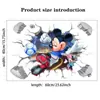 Pegatinas de Pared Estéreo 3D de Mickey Mouse Transfronterizas Pegatinas para Habitación Infantil Decoración de Dormitorio Guardería Lindas Pegatinas de Pared Autoadhesivas de Mickey
