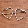 17 Estilos de Accesorios para Joyería DIY de Aleación de Oro Blanco, Colgantes con Forma de Luna, Redondos y de Corazón con Marcos Huecos de Resina