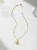 Collar para Mujer Transfronterizo Japonés y Coreano Juego de Girasol Cadena de Clavícula Giratoria Anillo Ins Estilo de Lujo