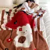 Manta de Medio Polar Otoño e Invierno Manta para Siesta en la Oficina Manta Caliente Multifuncional Engrosada Manta Pequeña Bufanda Cubierta para Patas de Sofá