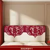 Decoración de Cubierta de Mesita de Noche para Habitación de Boda con Pegatinas de Carácter de Doble Felicidad, Pared de Fondo Hueca de Dragón y Fénix, Suministros de Juego de Decoración para Dormitorio de Boda y Guirnaldas