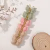 Traje de Pasador de Pelo Tejido a Mano de Lana Europeo y Americano Mariposa Enrollada Pasador de Color Sólido Suave Todo-partido Tocado para Bebé 3841