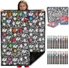 Cobertor de Grafite DIY em Alta Venda na Amazon, Adequado para Adultos e Crianças, 50 x 60 Polegadas (Animais) Atacado