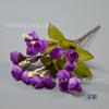Flor de simulación de color otoñal, pequeño capullo de té, decoración de mesa, pequeña flor de seda, venta al por mayor, 15 Q, ramo de decoración de flores rosas